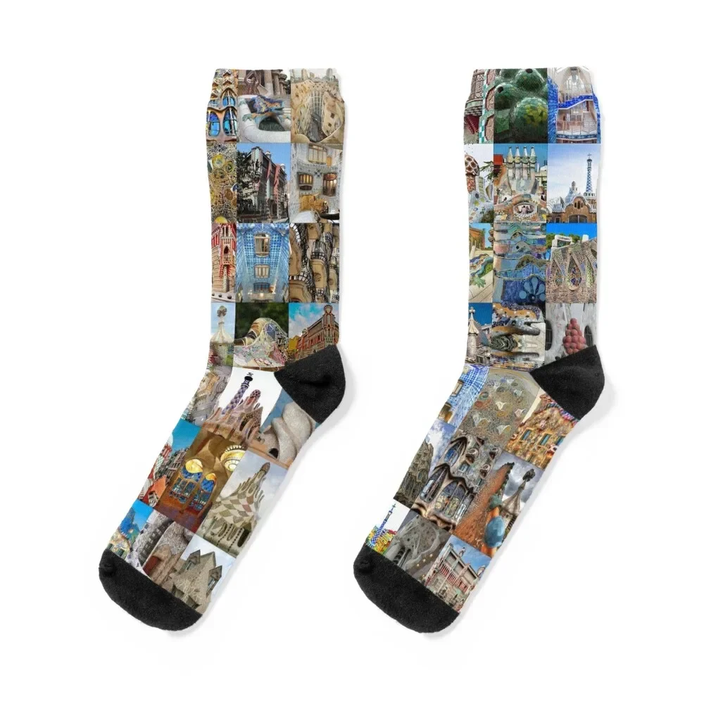 

Antoni Gaudi Socks hiking snow Antiskid soccer funny sock Socks Male Women's