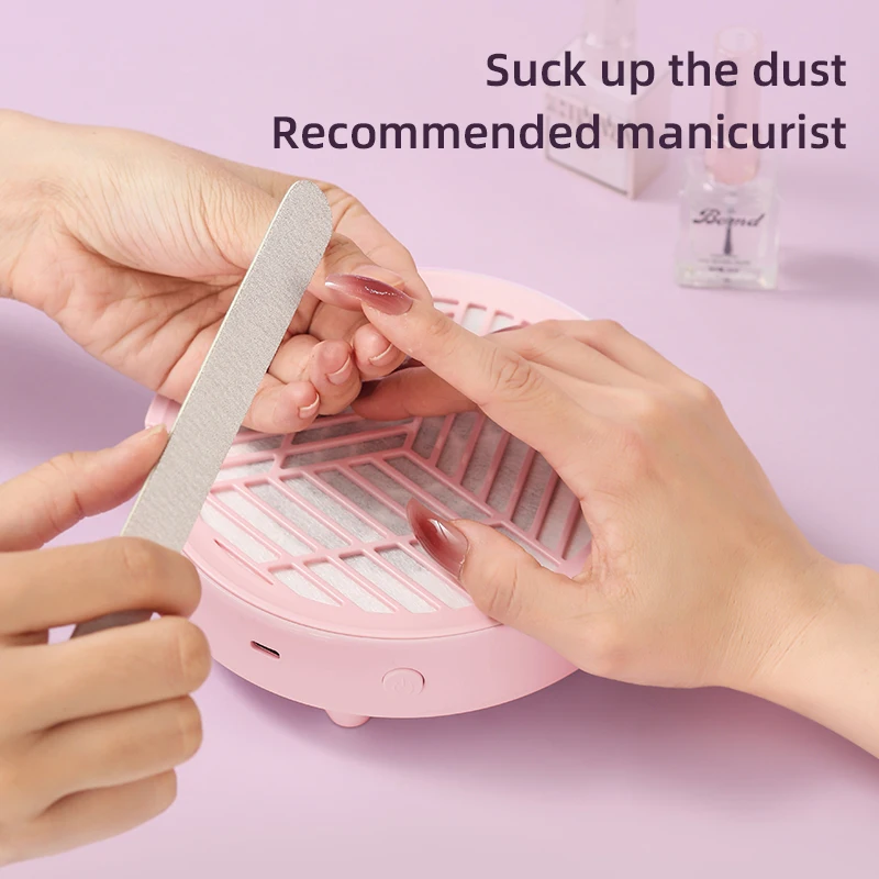 Mini Nail Vacuum Cleaner With Remove Paper Filter USB Strong Suction Nail Dust Collector Extractor Fan Nail Art Salon Equipment