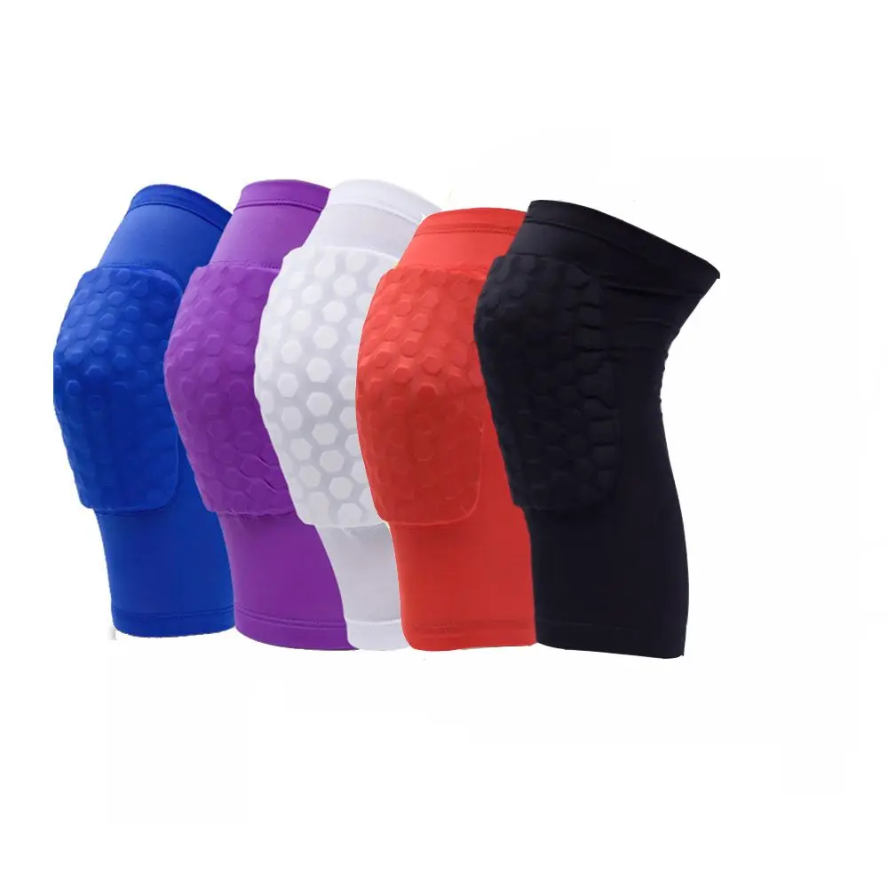 

Volleyball Basketball Leg Protection Polyester Compression Leg Sleeve Unisex Knee Pad Fitness Gear Honeycomb Brace Kneepad