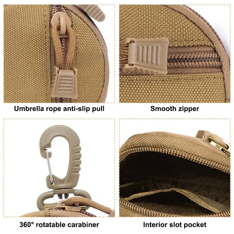 Portable Dog Treat Bag Tactical Durable Lightweight Food Pet Pouch With Rotatable Carabiner For Puppy Training Pet Supplies