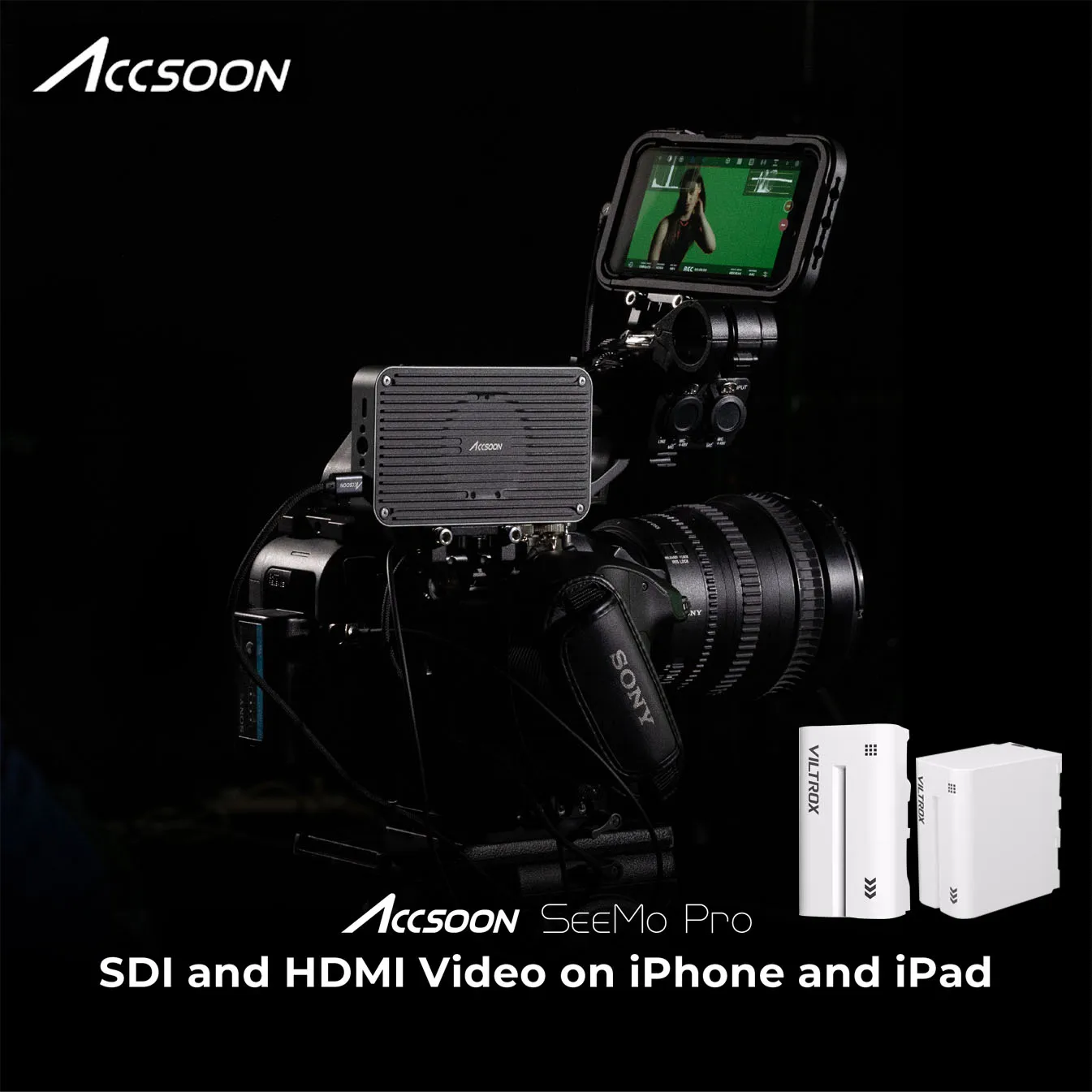 

Accsoon SeeMo Pro Video Capture Adapter SDI&HDMI to USB C 60FPS 1080P Adapter For iPhone iPad For monitoring/recording/streaming