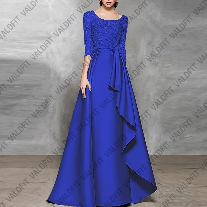 

Customized Royal Blue Arabic Satin Mother of the Bride Dresses for Wedding Party Dress vestidos para madre de novia 2024