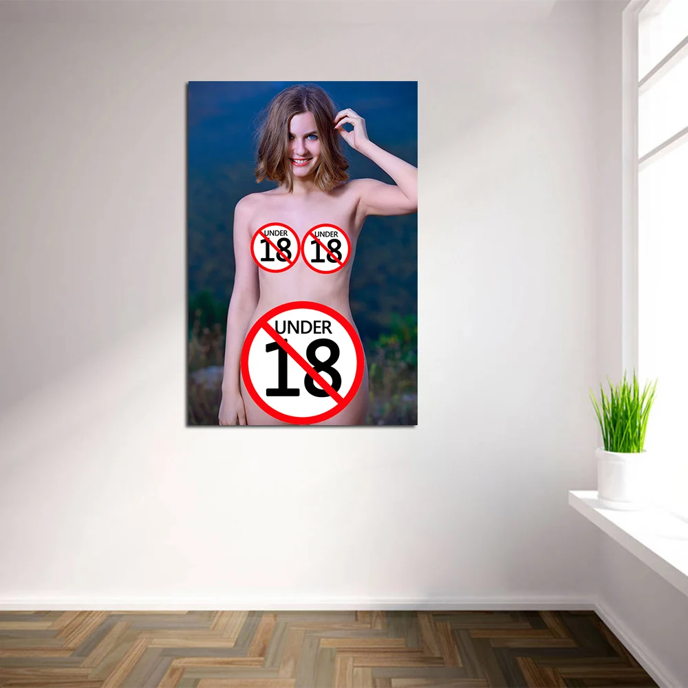 Sexy Nude Girl Poster Canvas Painting Nude Woman Uncensored Pussy Prints Wall Art Mural For Men's Room Decor Adult Pictures