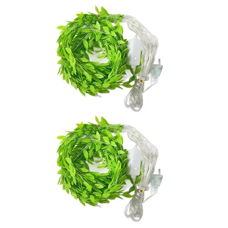 

AB41-Willow Leaf Fairy Lamp 3 метра 180 светодиодов, теплый белый подключаемый светильник для штор для наружного и внутреннего декора, розетка европейского стандарта P