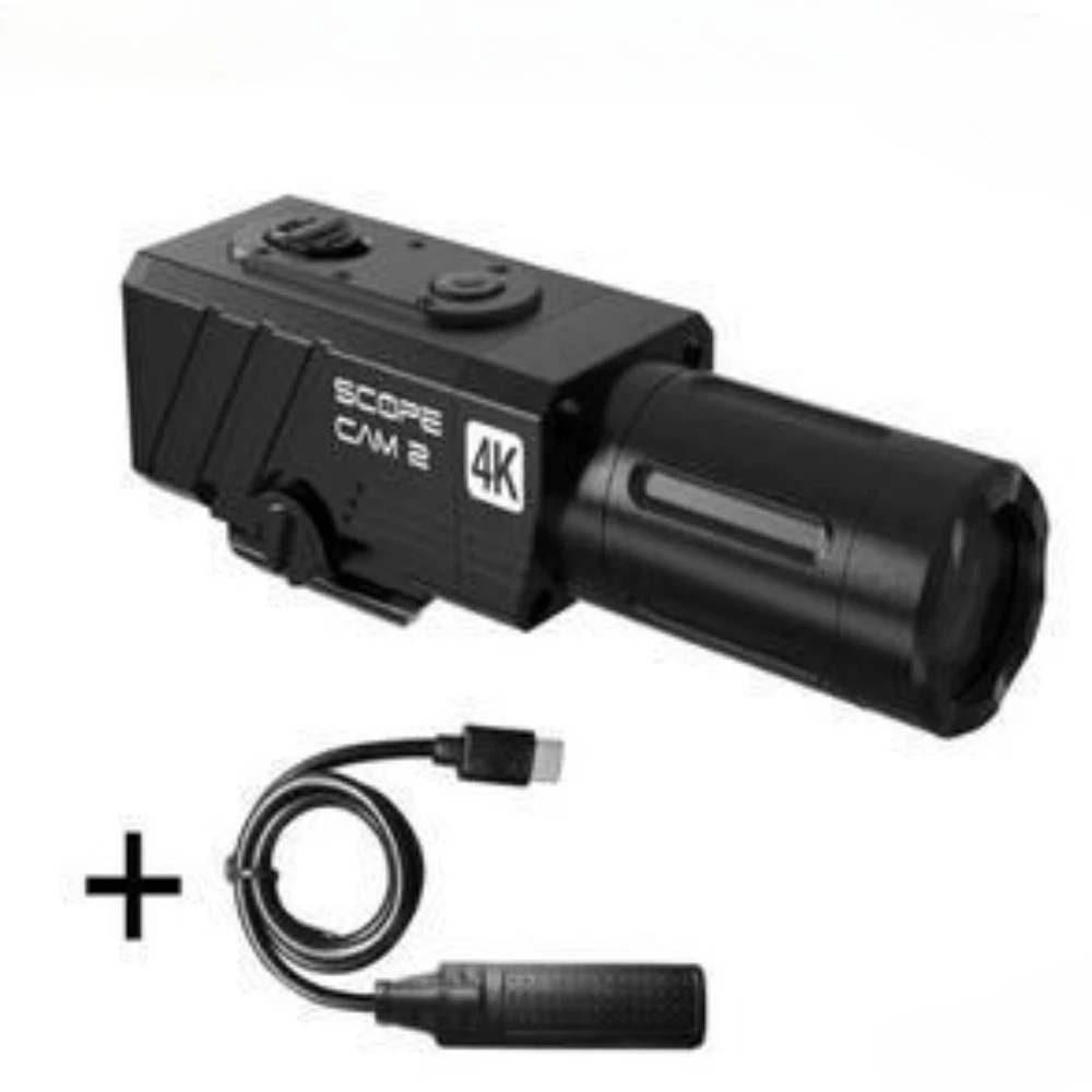 For RunCam Scope Cam 2 4K Airsoft Camera Digital Zoom Customized Crosshairs IP64 WaterProof Paintball APP 1400mAh 128G Scopecam