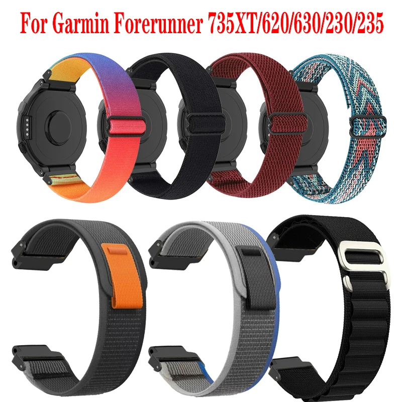 Nylonowy pasek z pętlą Trail do Garmin forunner 735XT 735 230 235 620 630 pasek do smarwatcha bransoletka sportowa podejście S20 S5 S6