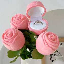2025 Valentine Gift Jewelry Box Heart Love Necklace with Rose Flower Jewelry Gift Colloection For Girlfriend Mom Package Case
