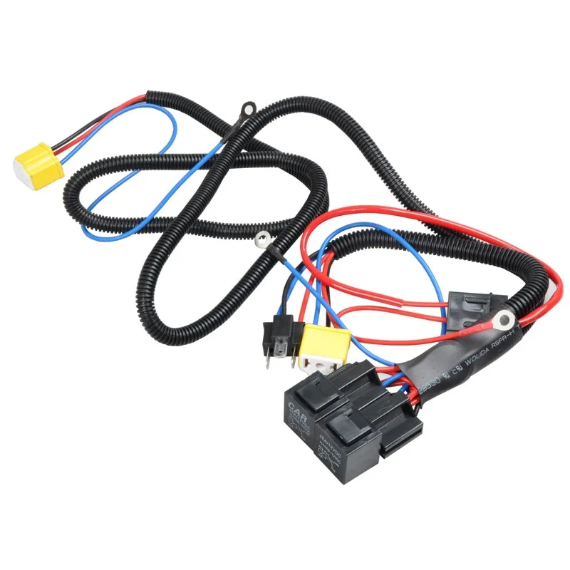 1.6M H4 Headlight 4 Headlamp Relay Wiring Harness Car Light Bulb Socket Plug For Car Auto Headlight Accessories