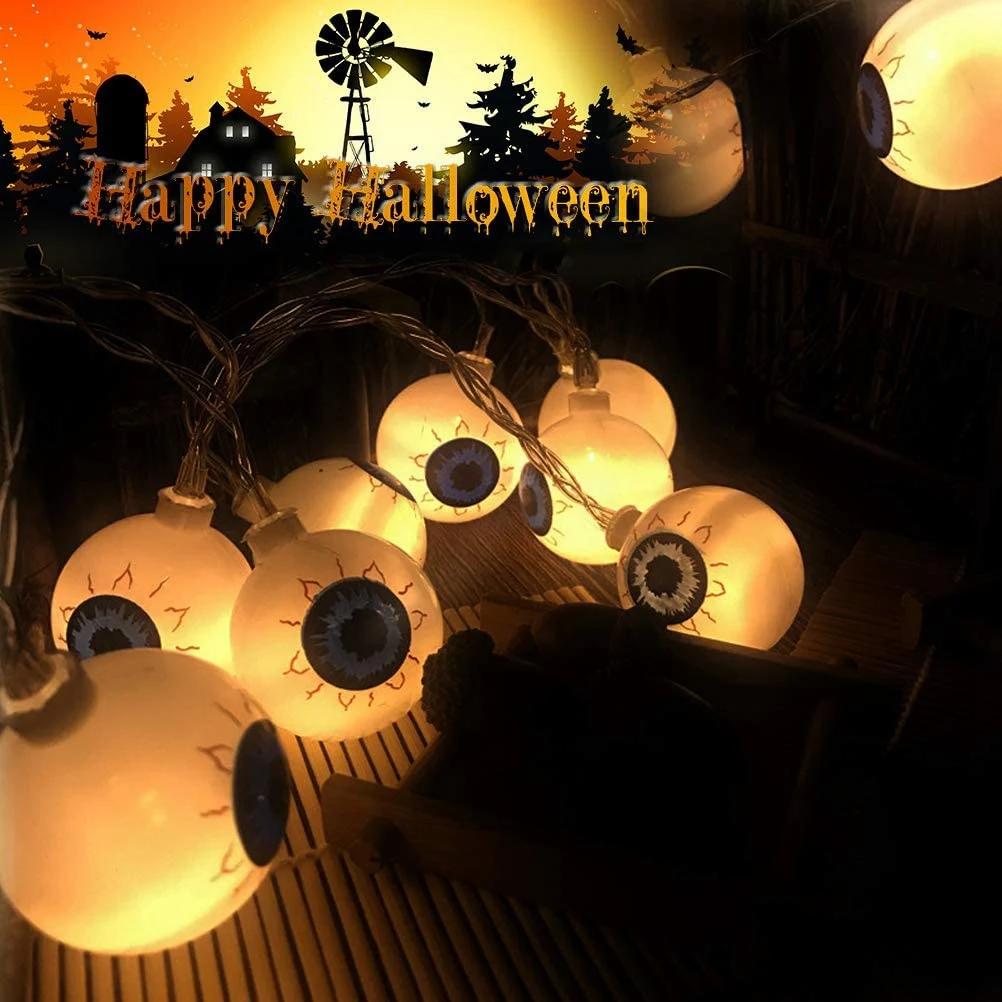 

live-Halloween Decorations Lights Halloween Lights Outdoor Eyeball String Lights for Outdoor Indoor Halloween