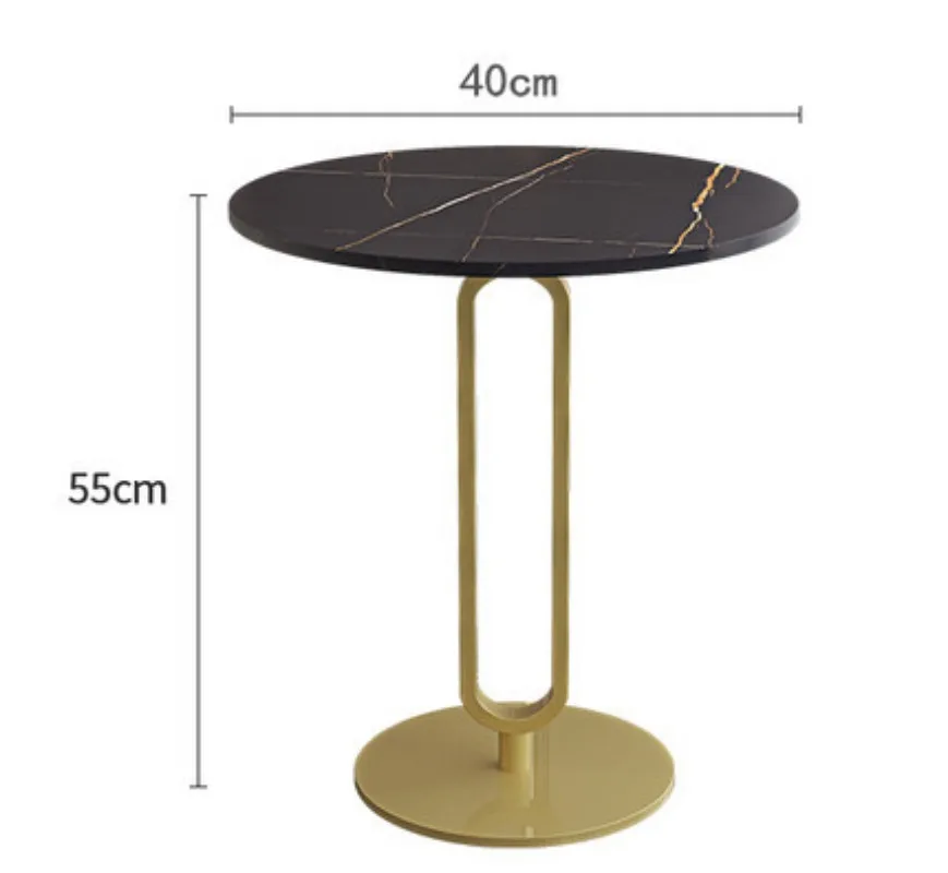 Italian Minimalist Rock Plate Side Table Light Luxury Sofa Corner Table Living Room Simple Small Coffee Table Nordic Marble Ins