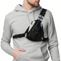 Walkie Talkie Chest Harness Shoulder Radio Holster Pack Adjustable Pouch Holster For Baofeng UV-5R UV-21 PRO Quansheng UV-K5 K6