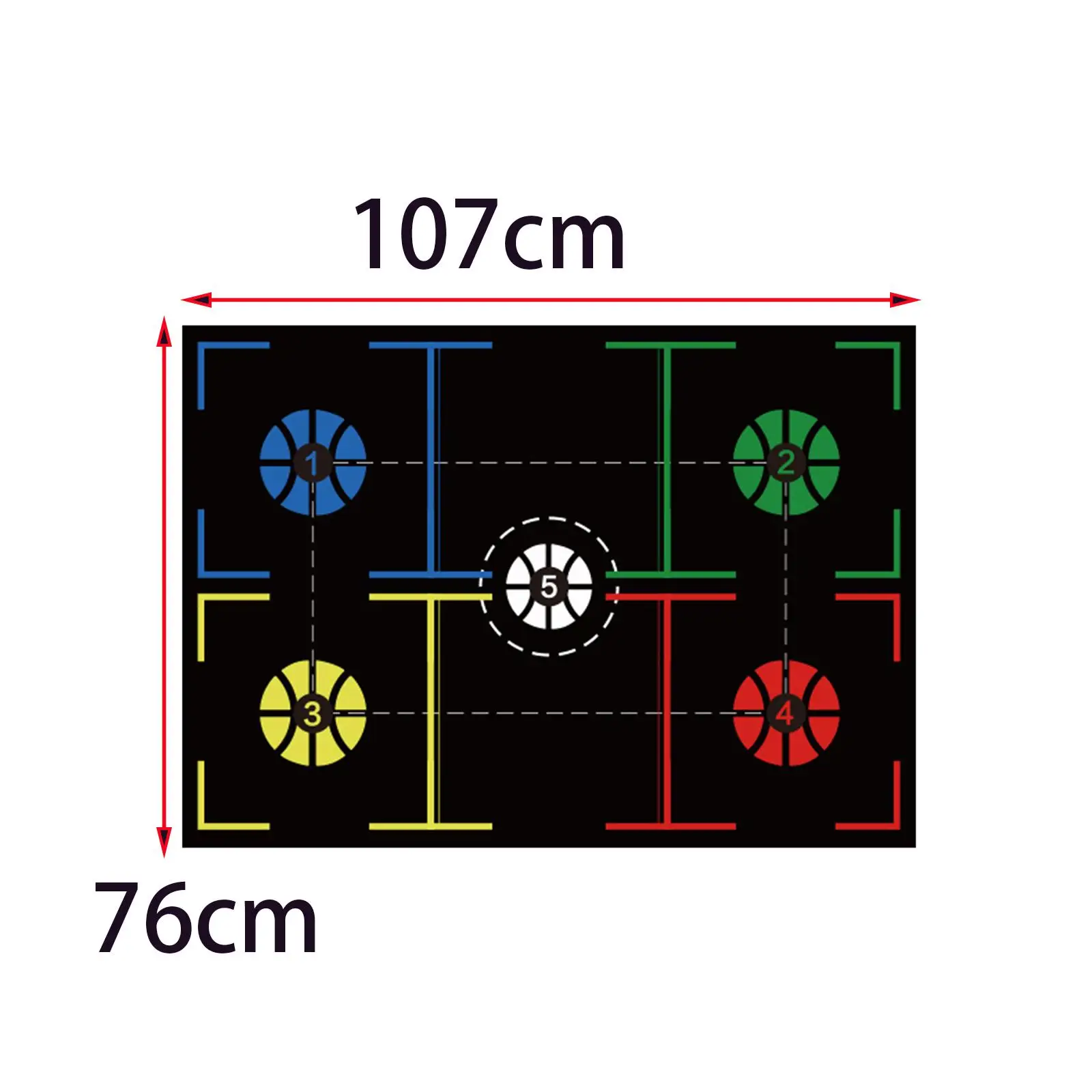 Basketball Training Mat Nonslip Rubber Silent Basketball Footstep Training Mat to Improve Speed, Strength and Coordination