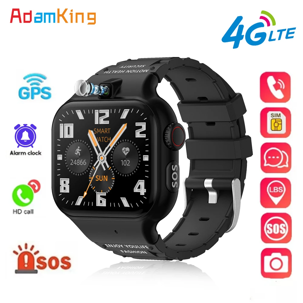 

Kid Video Call 4G Smart Watch GPS WIFI LBS Positioning Waterproof SOS Heart Rate Health Watches APP Download Children Smartwatch