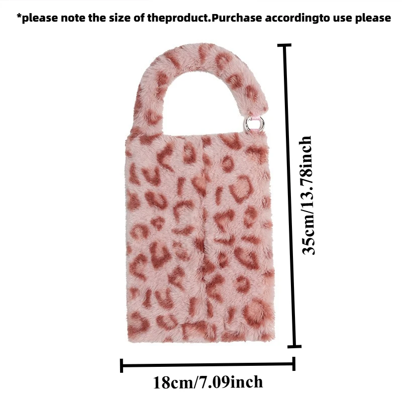 Kotak tisu mobil motif macan tutul mewah, kotak kertas gantung untuk jok mobil, dekorasi interior mobil yang lucu, tas gantung tisu