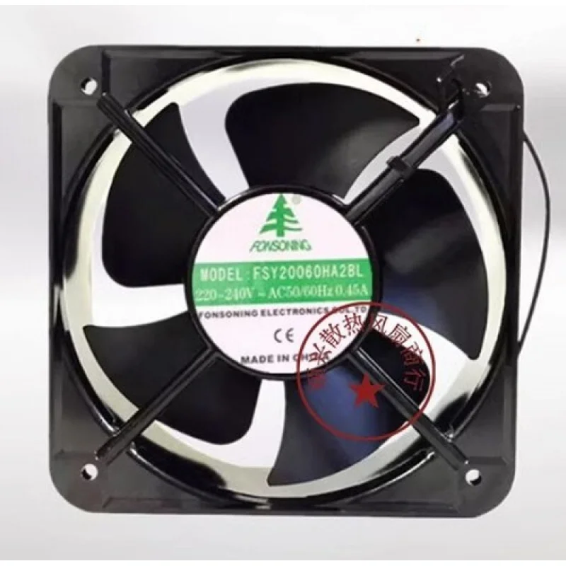 

C 1PCS FSY20060HA2BL AC220V-240V 0.45A 20CM Double Ball Bearing Axial Cooling Fan