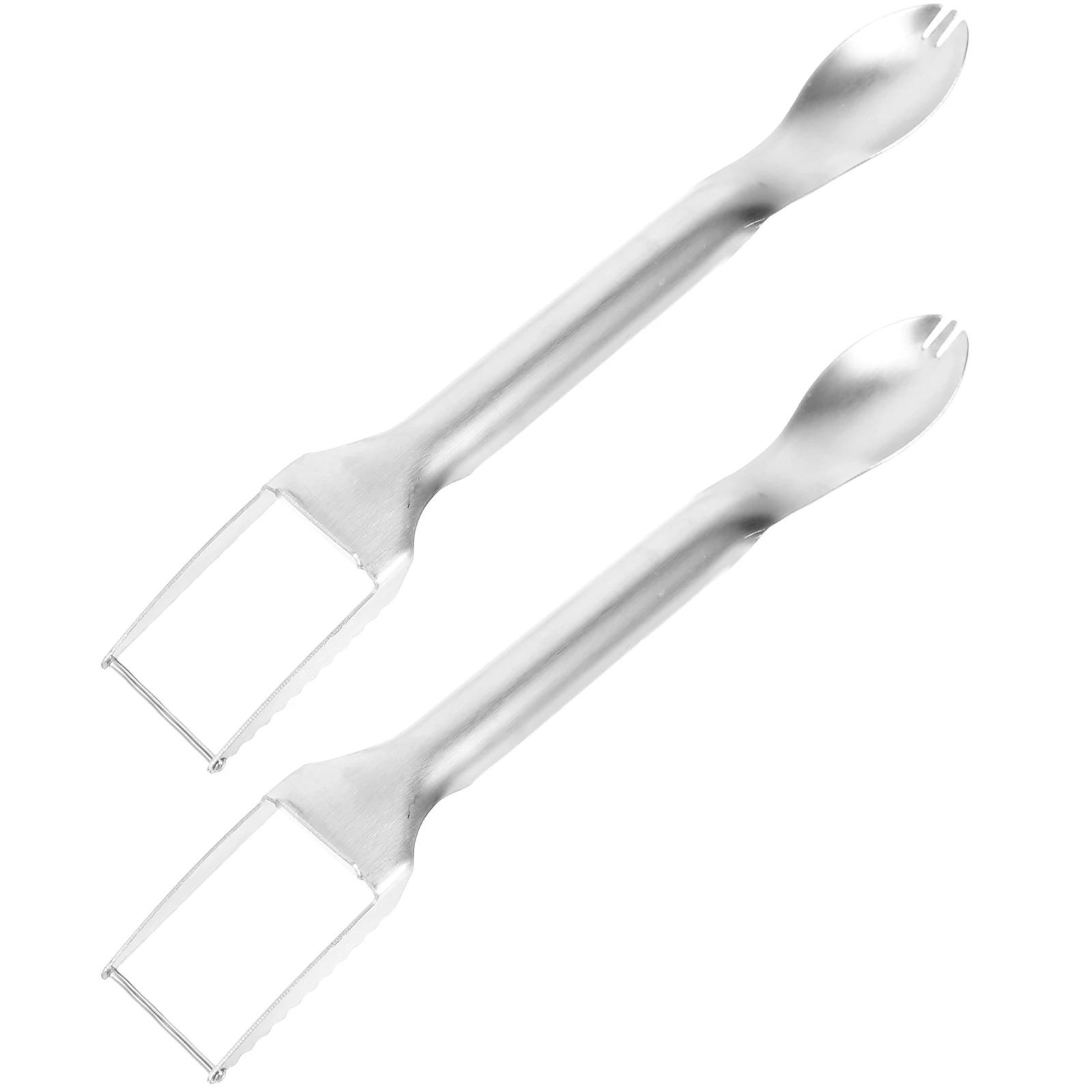 

2pcs Stainless Steel Watermelon Cutter Fork Fruit Slicer Multifunctional Kitchen Gadgets Portable Melon Cubes Tool Manual Fruits
