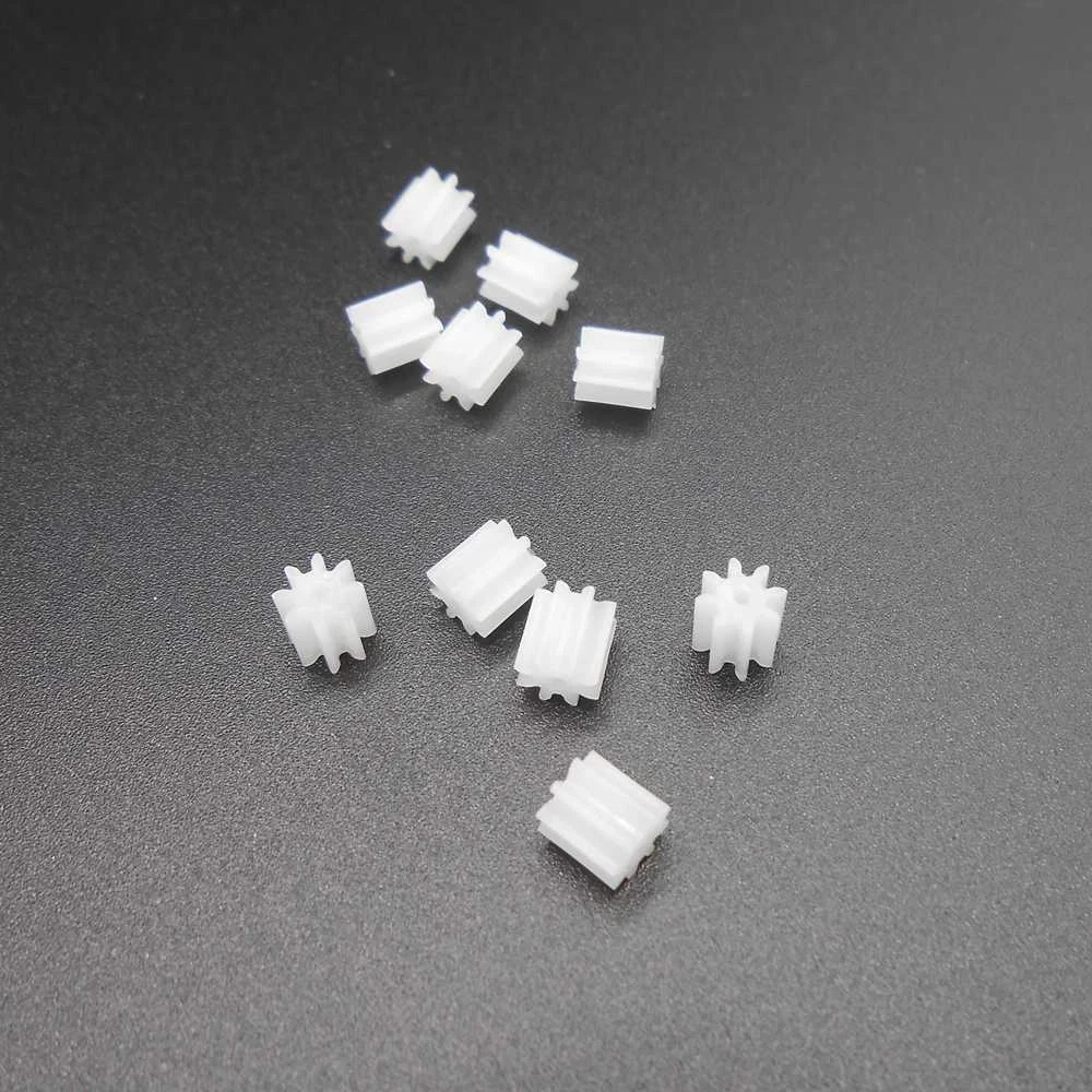 50–500Pcs 0.5Module Plastic Shaft Gears (Suitable for Small Motors),  Cylindrical Gears 8/9/10/11/12/13/14/16/18/20 Teeth