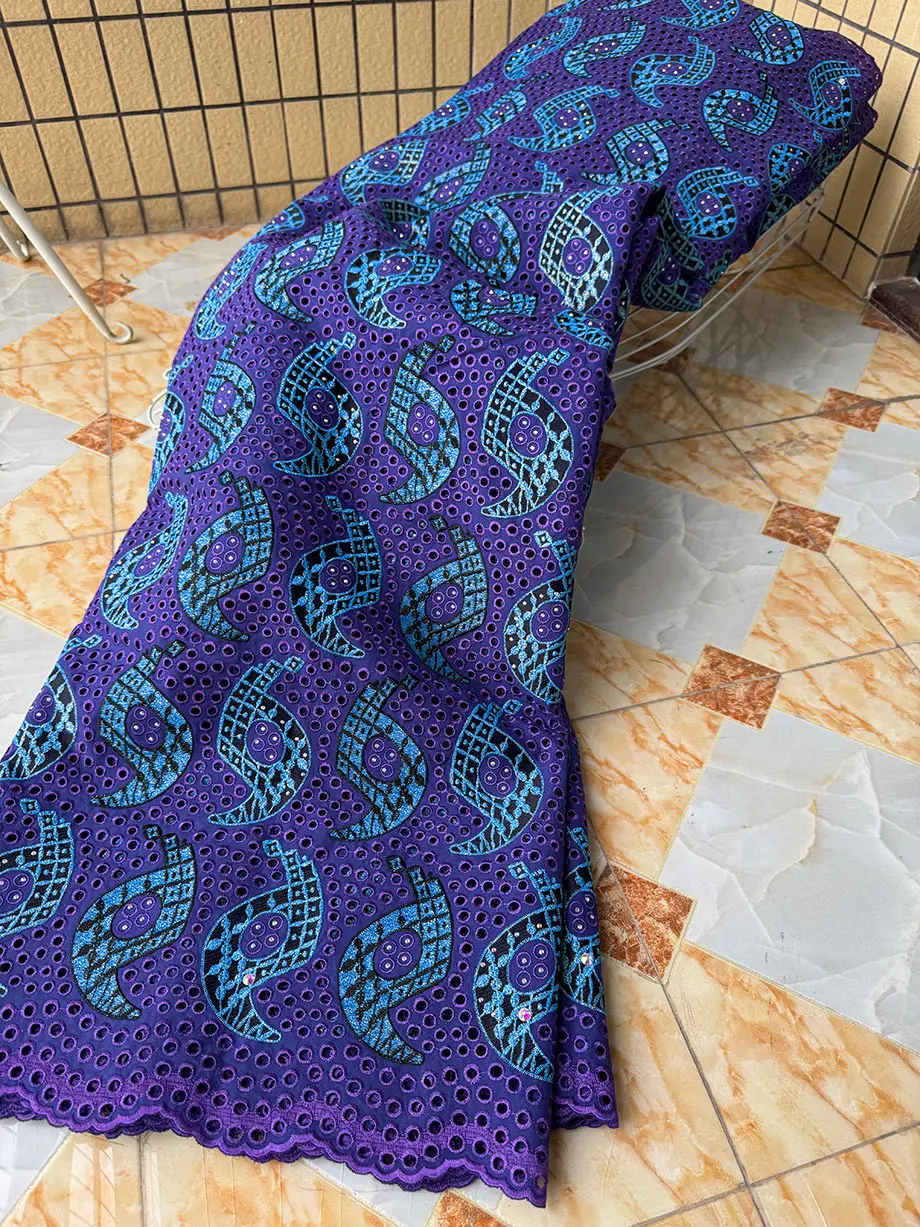 Multicolor Austria Cotton Lace Highest Quality Soft Celebrants Cloth Original African Swiss Lace Big Rich Voile Fabric