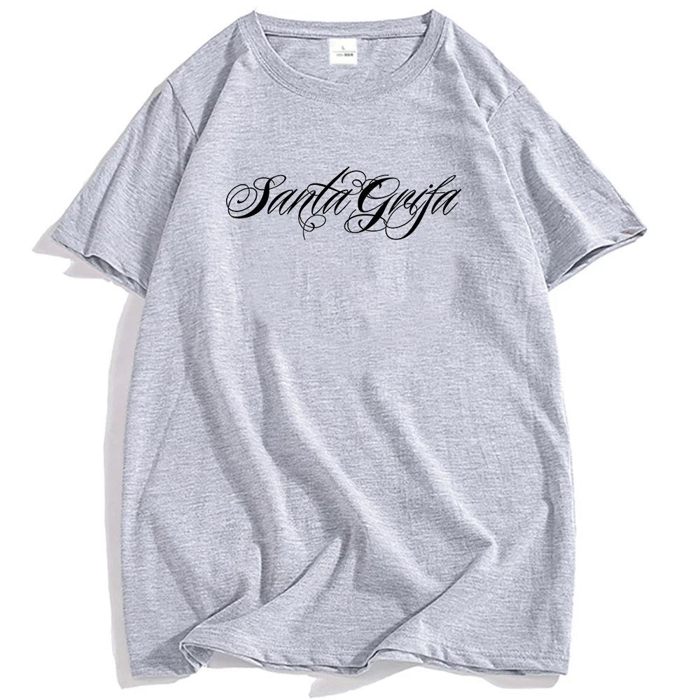 

Music Group LA SANTA GRIFA Tshirts Short Sleeve Cotton Male T-shirt Casual Fashion Unisex Streetwear Hip Hop Men Women Clothing