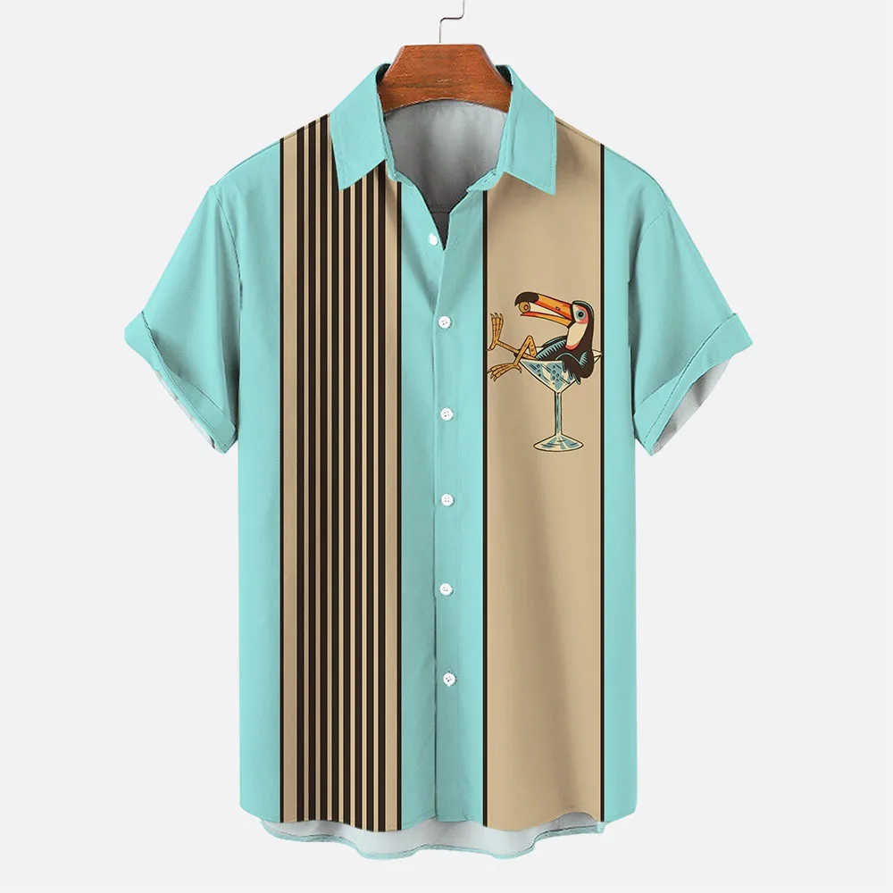 夏のメンズラペルシャツヴィンテージカジュアル半袖トップスデイリークラシックシャツ大特大ルーズ紳士服半袖