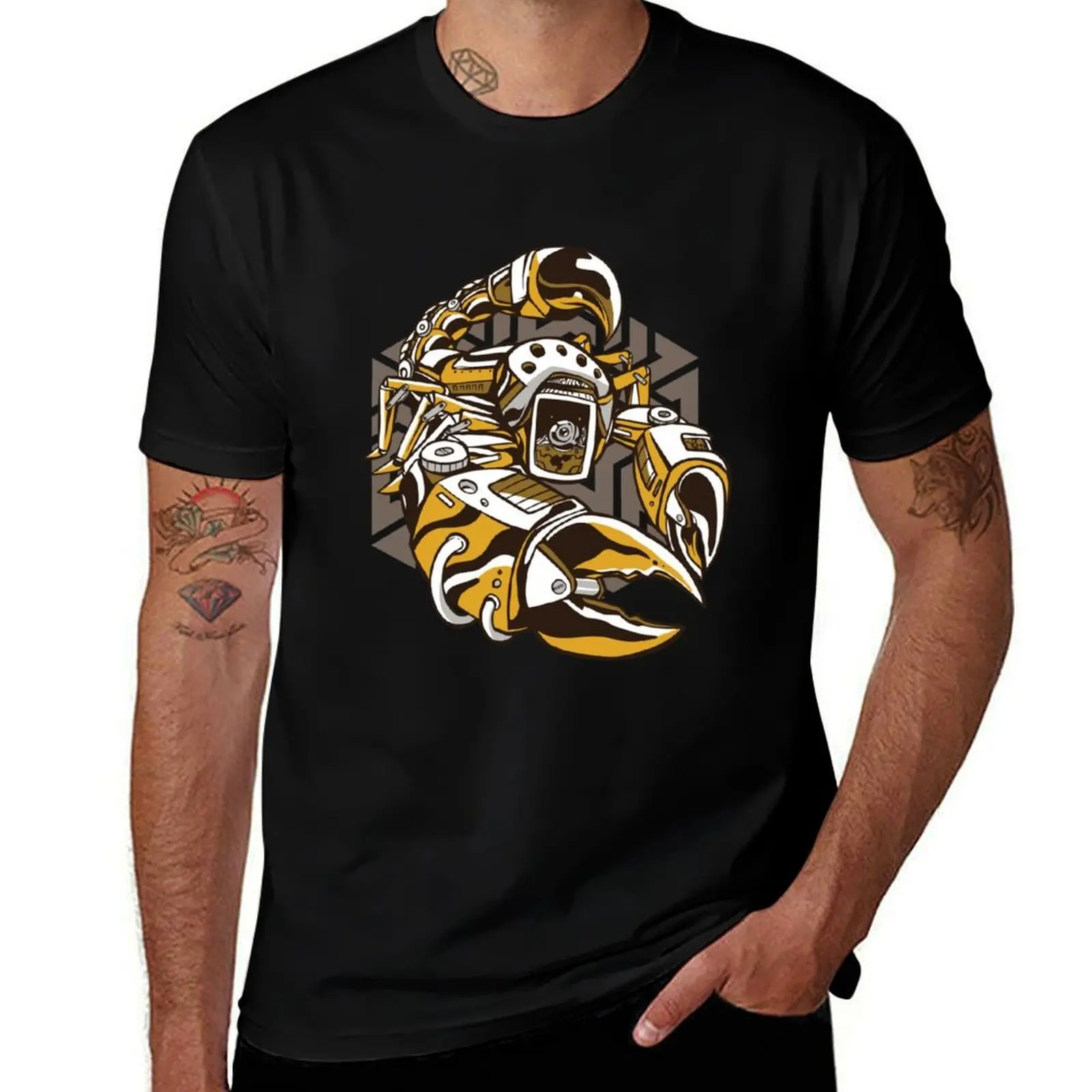 

STEAMPUNK SCORPION T-Shirt cotton t shirt man t shirts for man cotton funny T-Shirt
