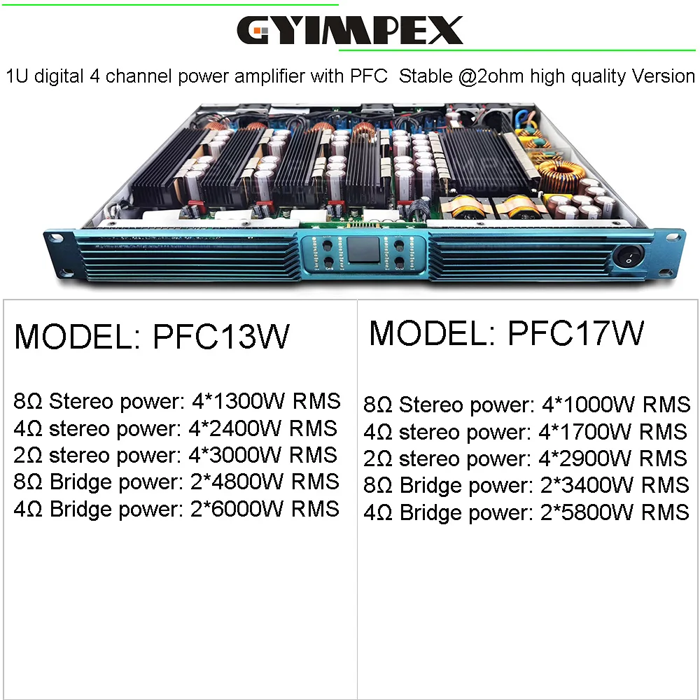 touring 1300watt 8ohm 3000watts 2ohm digital Power Amplifier Professional Audio Stereo Amplifiers PFC13W