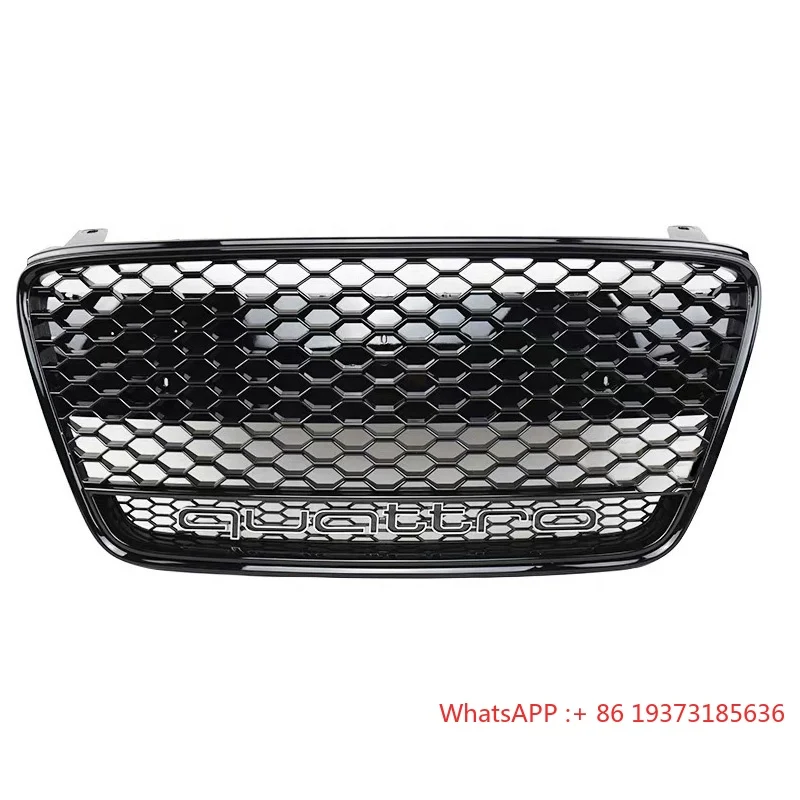 Bester Verkauf R8 Frontwabengrill RS8 Look Frontstoßstange Glanzschwarzer Kühlergrill für Audi R8 2007 2008 2009 2010 2011 2012 2013