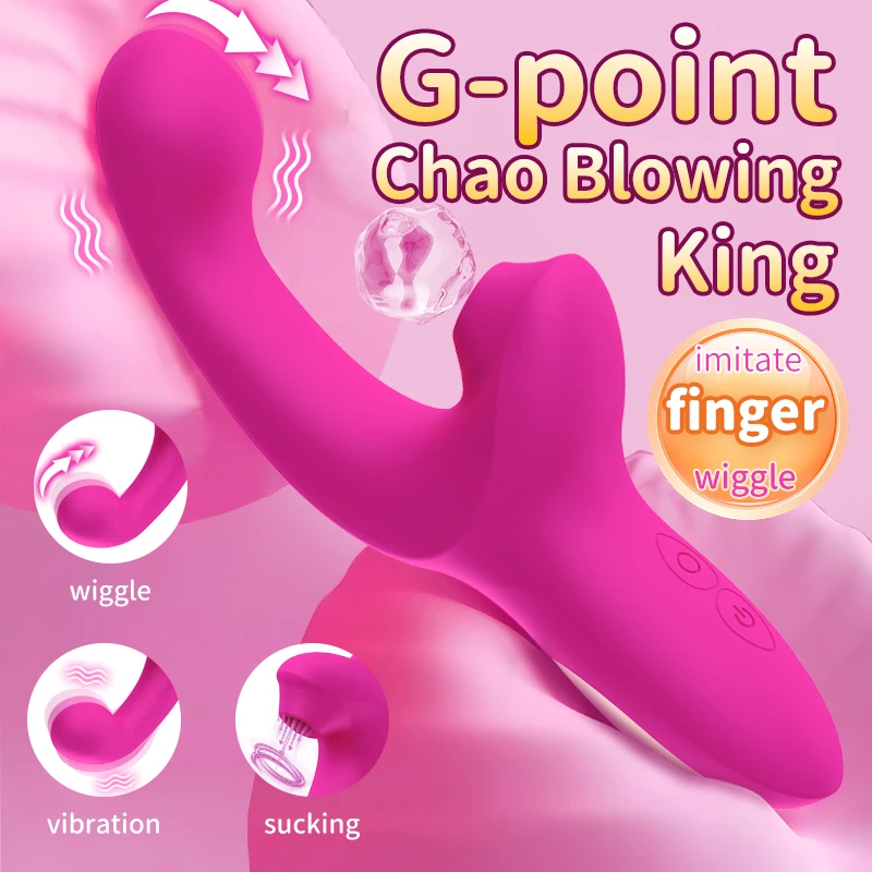 Powerful 20 Speeds Dildo Vibrator Female Clit Sucker Vacuum Clitoris Stimulator Adults Goods Finger Wiggling Sex Toy for Women view 2