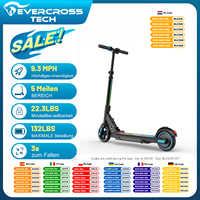 EVERCROSS TECH EV06C children's electric scooters, foldable, up to 15 KM/H, LED screen, colorful Lights