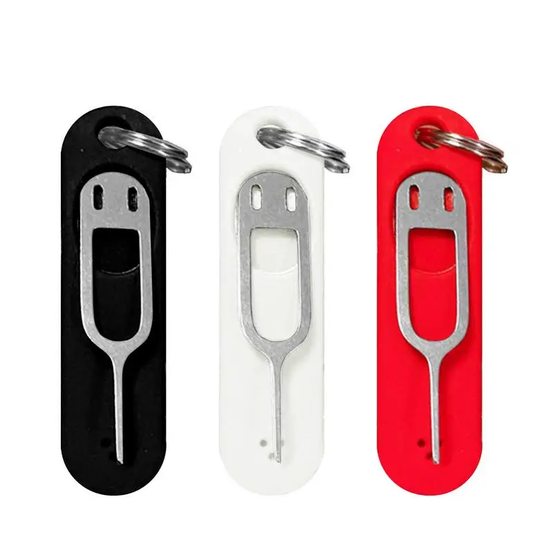 Universal SIM Card Remover SIM Card Tray Opening Tool Eject Pins Needle Opener Ejector with Silicone Protective Sleeve