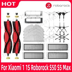 Accessoires pour aspirateur Xiaomi 1S Roborock S5 Max, S50, S55, Dock, Pièces pures, Brosse latérale, Poignées amovibles, Brosse principale, Filtre, Nouveau