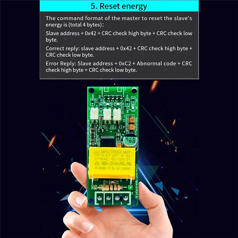 100a Pzem 004T 3.0 Versie Wattmeter + Open Ct Kwh Meter Volt Ampère Huidige Testmodule Voor Arduino Ttl Com2/Com3/Com4