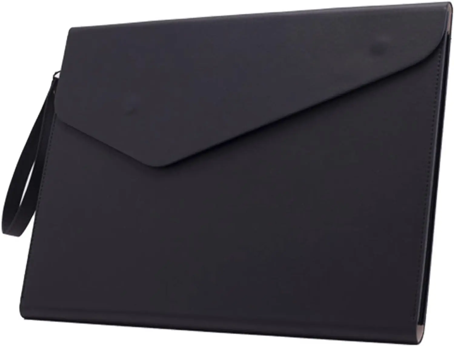 

A4 Leather File Folder Document Holder Folder Stylish Portfolio Envelope Case with Strap and Invisible Magnetic