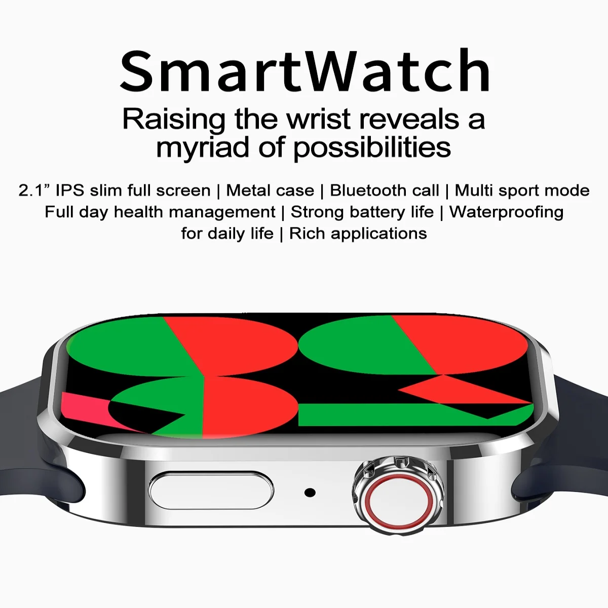 Bluetooth-oproep Smartwatches Muziek afspelen Informatie Duwoefening Hartslagmeting Slimme horloges Multifunctionele smartband