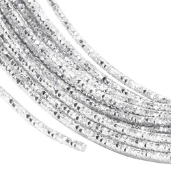12 Gauge 33 Feet Textured Silver Wire Cut Aluminum Craft Wire for Ornaments Making and Other Jewelry Craft Work