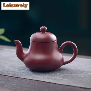 130ML Teko Tanah Liat Ungu Chaozhou Kapasitas Kecil Pengrajin Senior Teko Pembuatan Bir Teh Mentah atau Ketel Buatan Tangan Teh Zisha (hanya Teko) 8 teh chaozhou penjualan terbaik - №