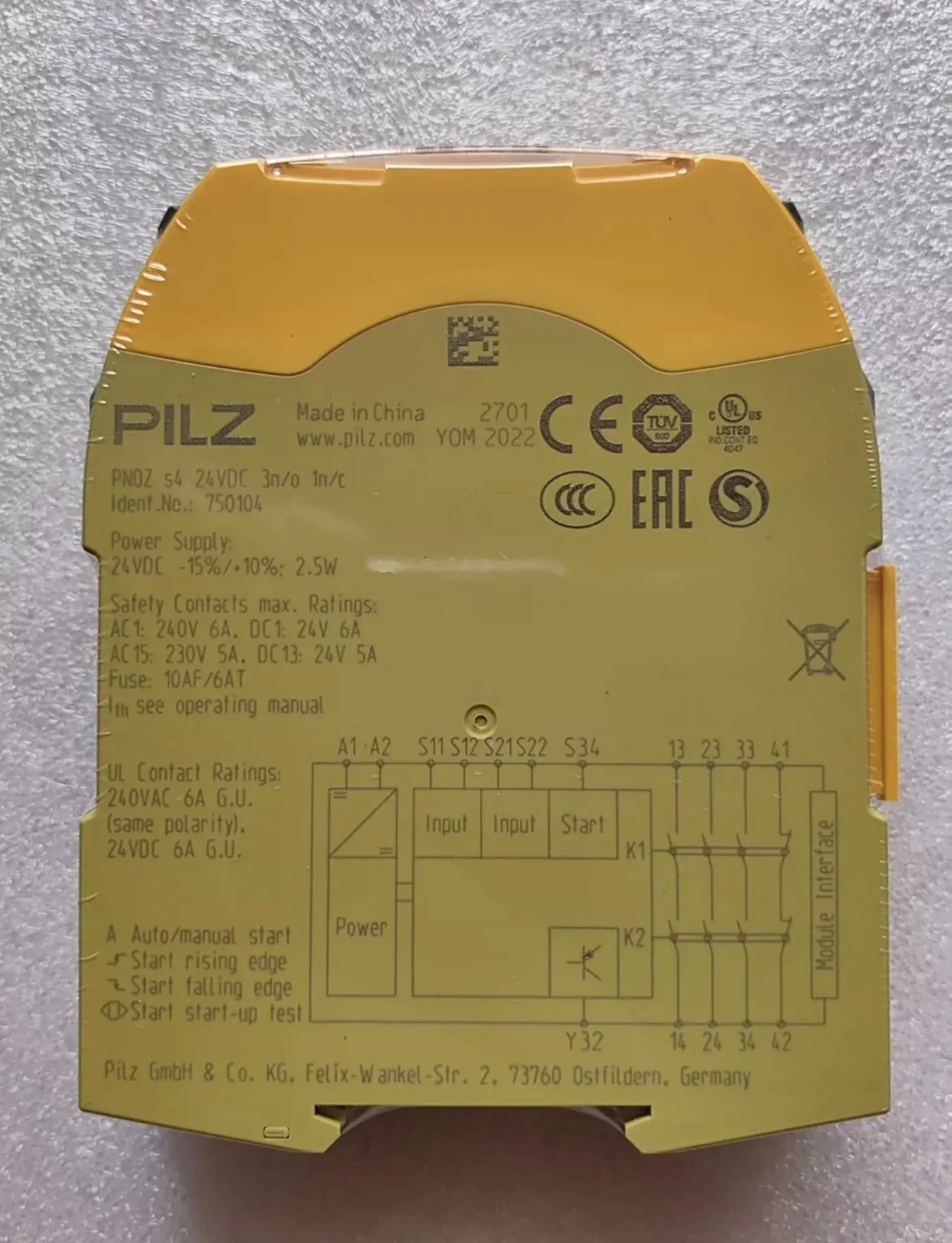 Реле безопасности PILZ S4 750104
