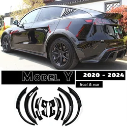 Stick-on HIgh Gloss Finished Widebody Wheel Arches Front & Rear Flared Fender Strip Trimming for Tesla Model Y 2020 - 2024