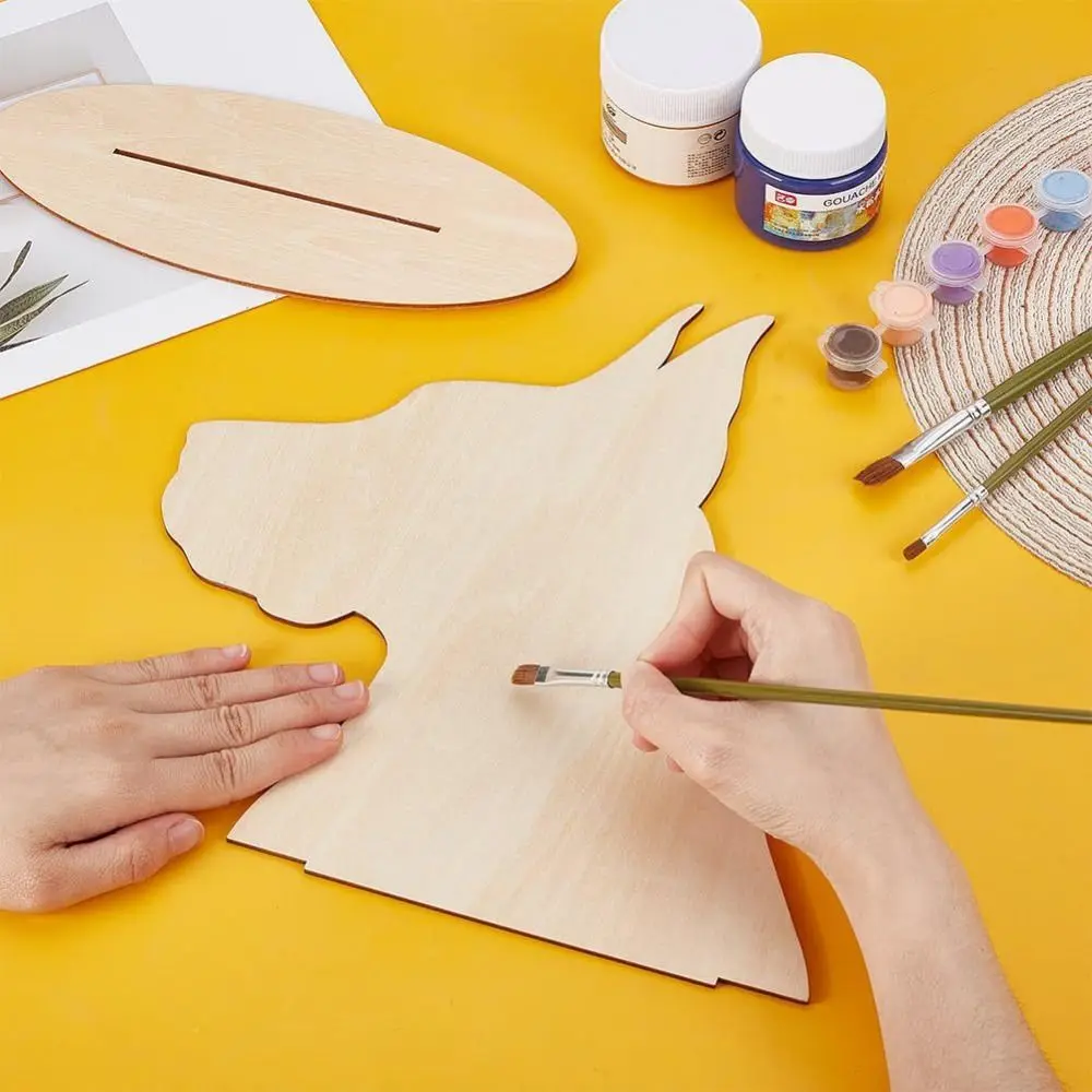 

DIY стенд с силуэтом собаки, декоративная съемная деревянная стойка для демонстрации нагрудников для домашних животных, реквизит для фотографий, легко собрать