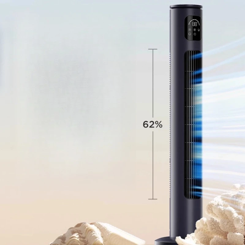 Safe Bladeless Tower Fan Immersive 6-Speed Sleep Mode with Remote Control Wide-Angle Oscillation Ultra Quiet Operation