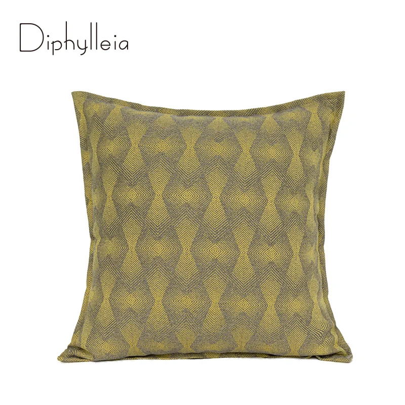 Diphylleia Wabi Sabi Style Cushion Covers Modern Abstract Geometry Super Soft Cashmere Accent Pillow Case 45x45 Gray Blue Yellow