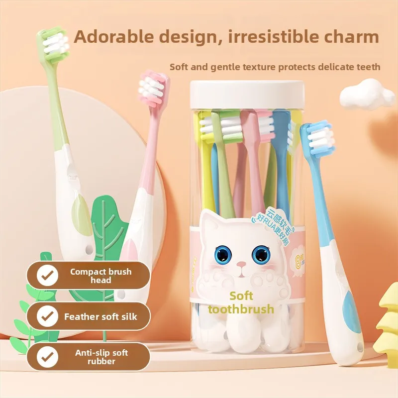 

Premium Children's Toothbrush with Soft Bristles 8 Barrels of Cute Styling Toothbrushes Make Your Teeth Cleaner Safe Materials