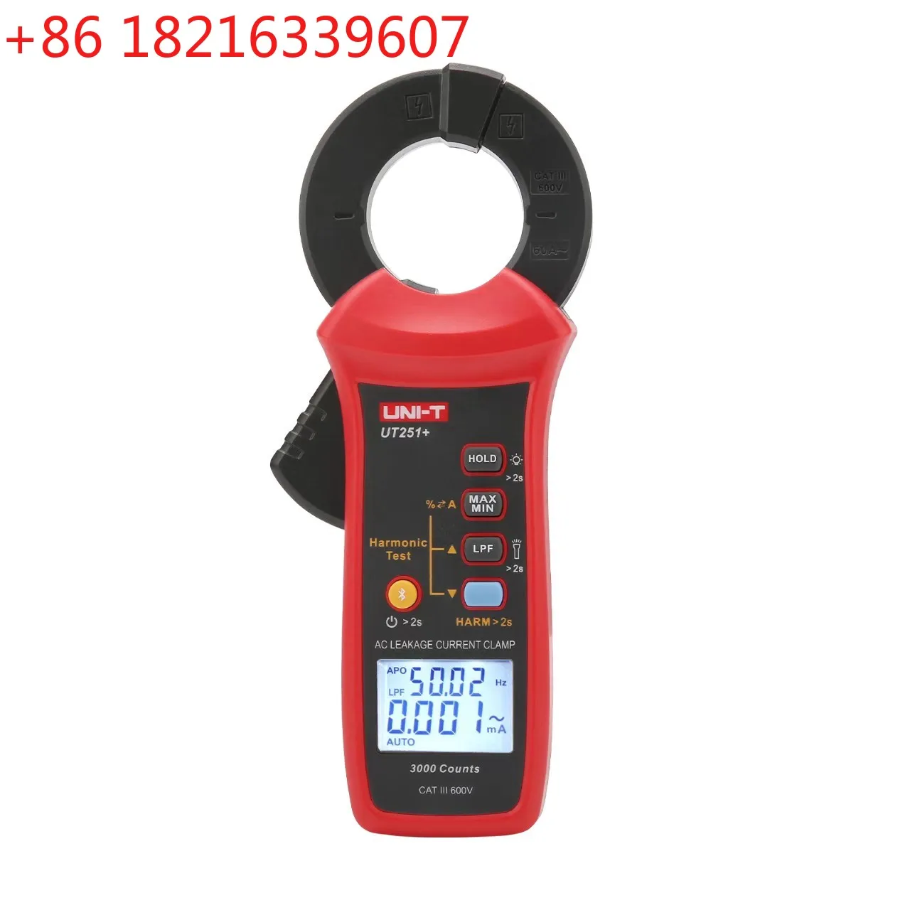 YAO UT251+ Leakage Current Clamp Meter 60A AC Digital Ammeter Pliers True RMS PEAK Hold Bluetooth test tool