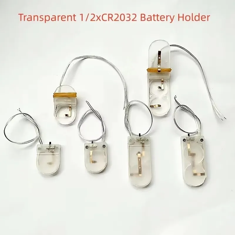 50PCS CR2032 Coin Cell Battery Holder 1/2 Socket Case With ON-OFF Switch 3V CR2032 Button Battery Storage Box For DIY Project