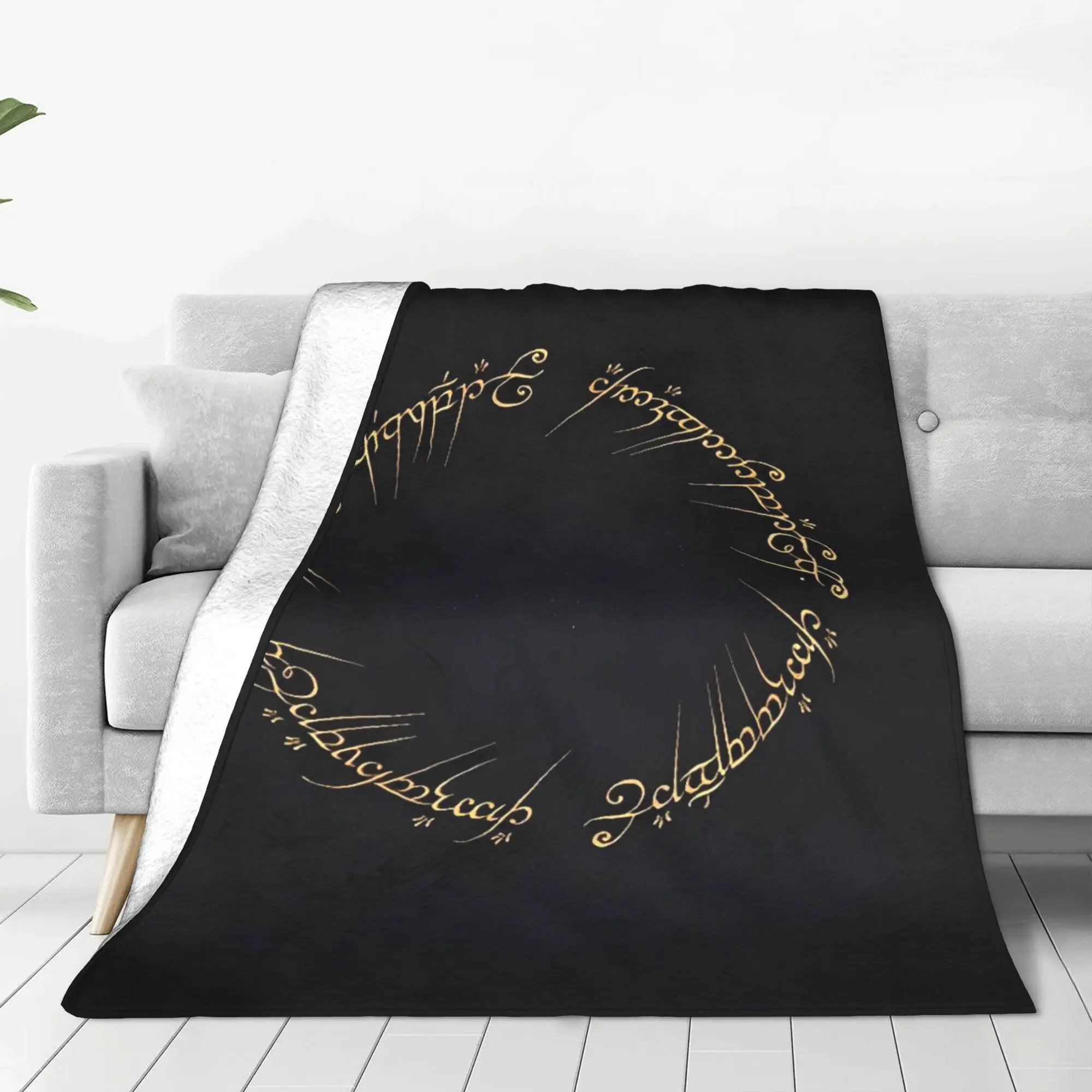 L-Lords Of The R-Rings  Flannel Blanket Winter  Warm Throw Blanket for Girls Boys Home Decor Fluffy Bedspread Sofa Bed Cover