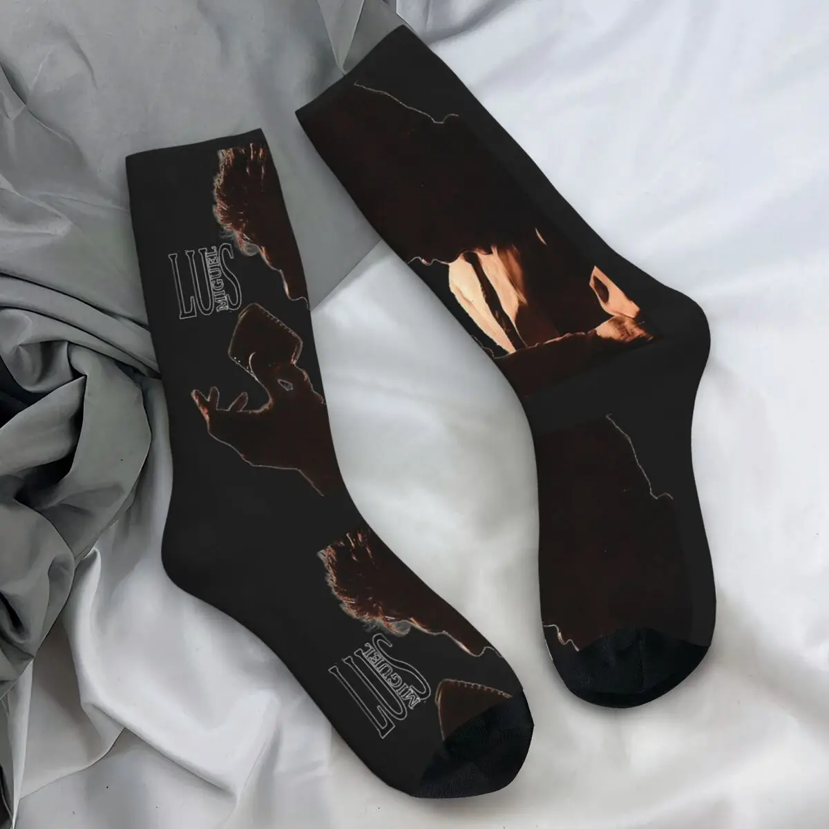 Luis Miguel Tour 2024 Mexican Singer Socks El Sol De Mexico Korean Stockings Men's Soft Breathable Outdoor Socks Non Skid Socks