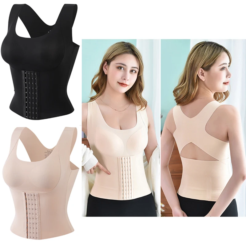 THUCHENYUC Soutien-Gorge 3 En 1 Gainant - Contrôle Abdomen Et Poitrine - Taille M à 3XL - Couleur Skin