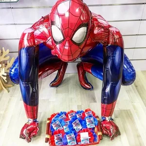 Großartige Superhelden 3D Spiderman Iron Man 3D Support Ballon Boy Kind Geburtstag Party Dekoration Babyparty Globes Globen 6 Hauptverkauf Fantasy Iron Man Bebe - №3