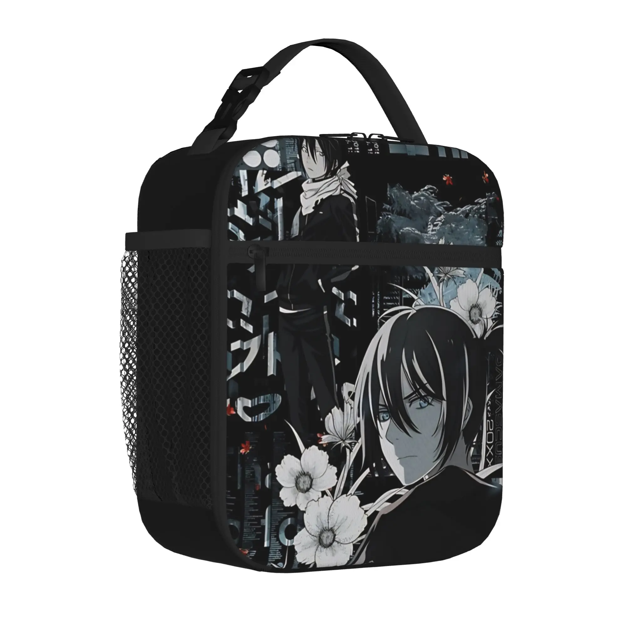 1 Piece Zipper Closure grunge shrine Storage Bag Pocket Noragami School Lunch Food Box Reusable For Lunch Food Bag
