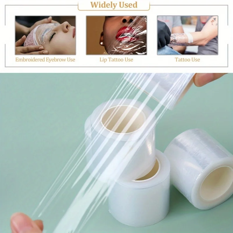 Disposable Tattoo Preservative Film 42mm200m Plastic Wrap For Eyebrow Lips Eyeliner Permanent Makeup Pre procedure Cover Film